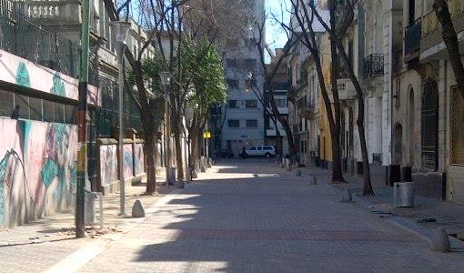 Obras en el Pasaje La Porteña