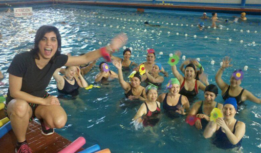 Gimnasia acuática en Parque Chacabuco Gimnasia acuática en Parque Chacabuco