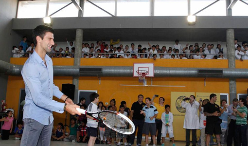 Novak Djokovic en Villa Soldati Novak Djokovic en Villa Soldati