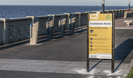 Construyen un parque con playa en Costanera Norte 