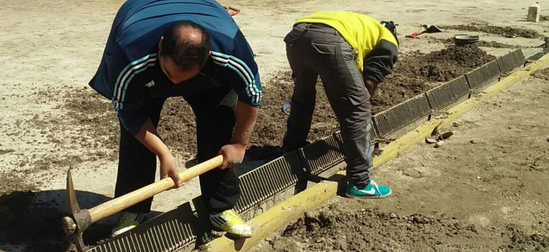 Trabajos comunales de la cuadrilla de la Comuna 7