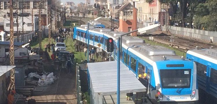 Descarriló un tren del Sarmiento en Liniers