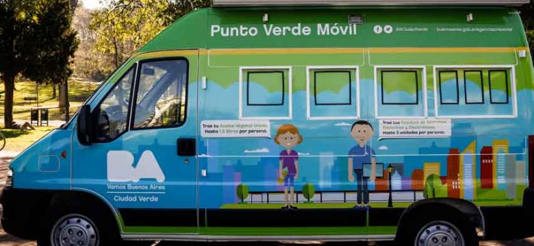 Cuatro Puntos Verdes Móviles recorren las comunas