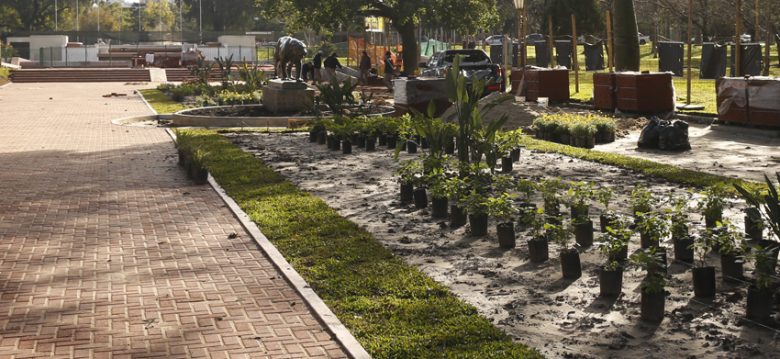 Avances en las obras que se realizan en el Parque Chacabuco