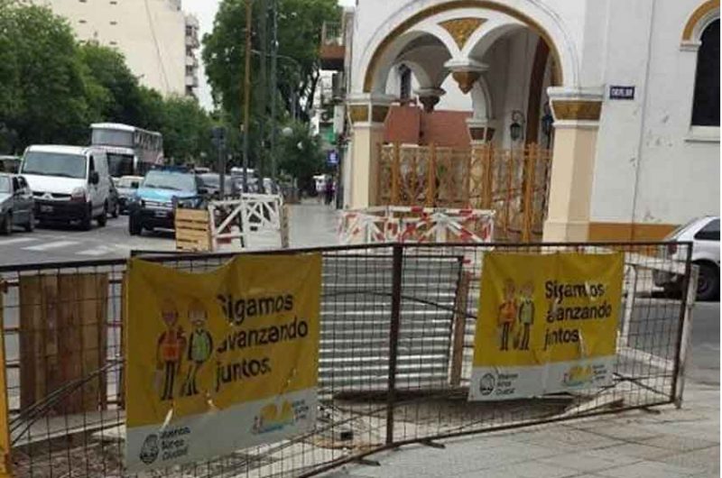 Trabajos en el Centro Comercial a Cielo abierto Gaona