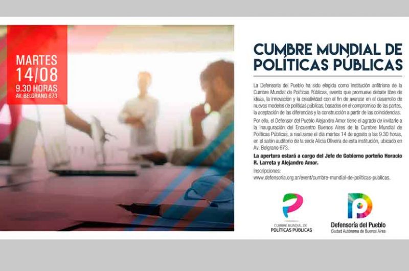 Cumbre Mundial de Políticas Públicas en la Defensoria Cumbre Mundial de Políticas Públicas en la Defensoria