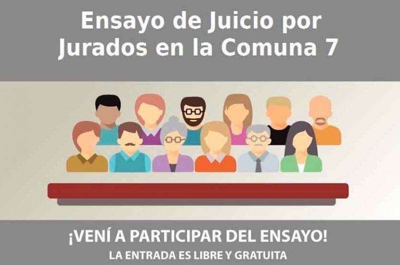 Ensayo de Juicio por Jurados llega a Flores