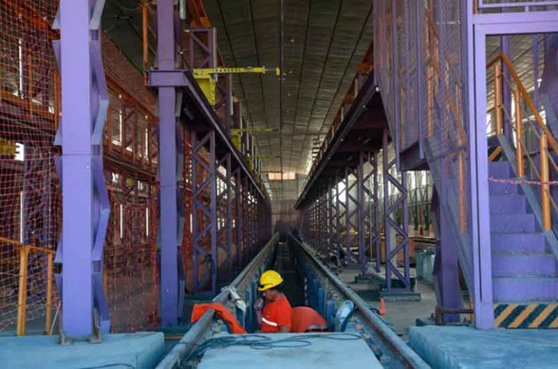 Obras en el Taller Lacarra de la línea E de Subte de la ciudad Obras en el Taller Lacarra de la línea E de Subte de la ciudad