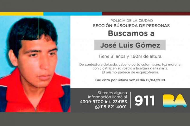 Búsqueda de persona – José Luis Gómez