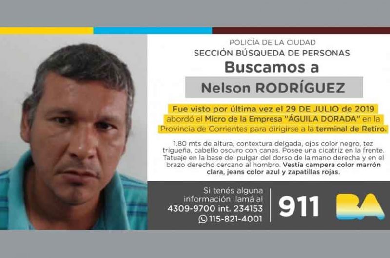Búsqueda de persona – Nelson Rodríguez