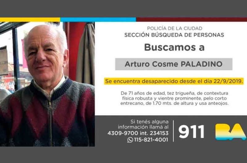 Arturo Cosme Paladino – Búsqueda de persona