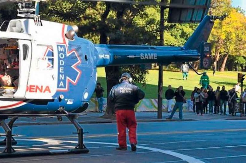 El SAME inauguró los vuelos nocturnos con helicópteros