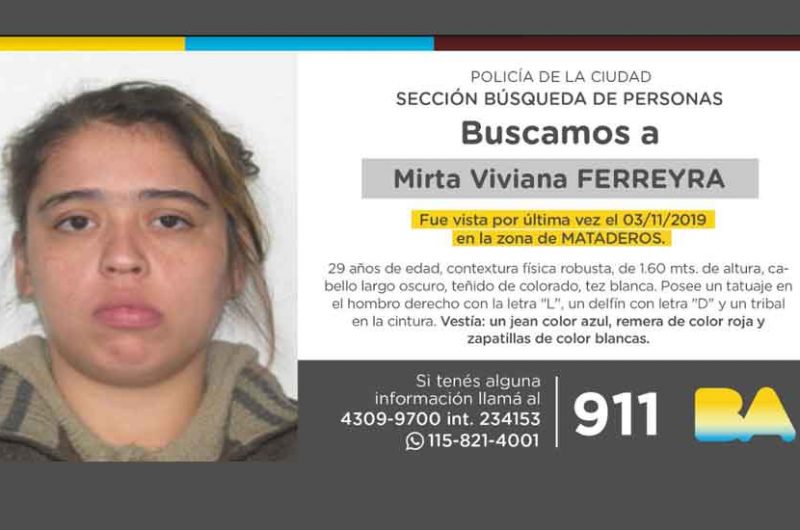 Búsqueda de persona – Mirta Viviana Ferreyra