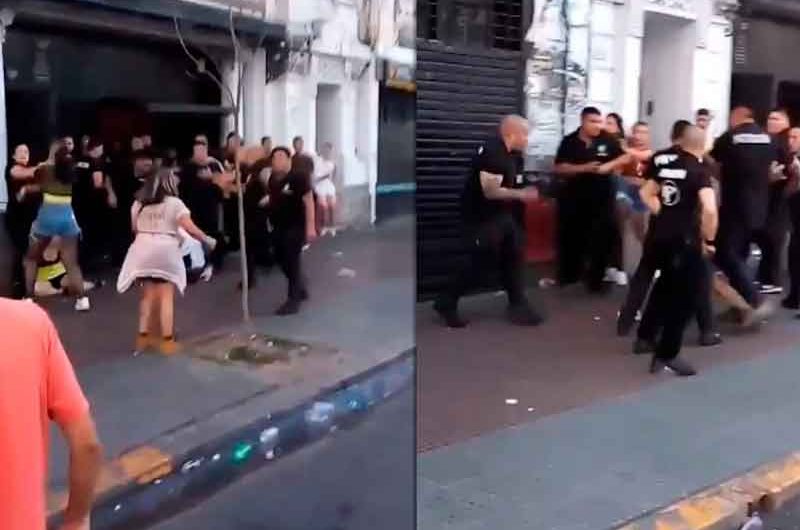 Batalla campal a la salida de un boliche Batalla campal a la salida de un boliche