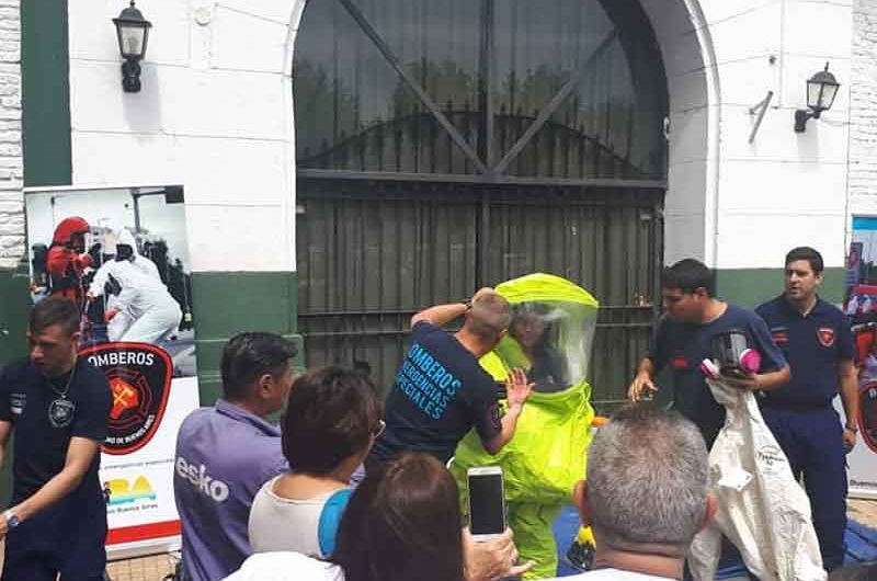 Bomberos capacitó al personal del Hospital Piñero