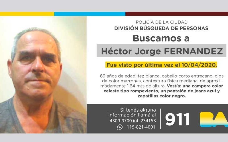 Búsqueda de persona – Héctor Jorge Fernández