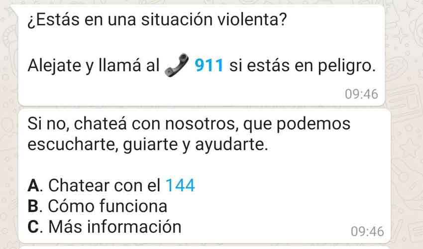 Línea 144 para ayudar a las víctimas de violencia de género