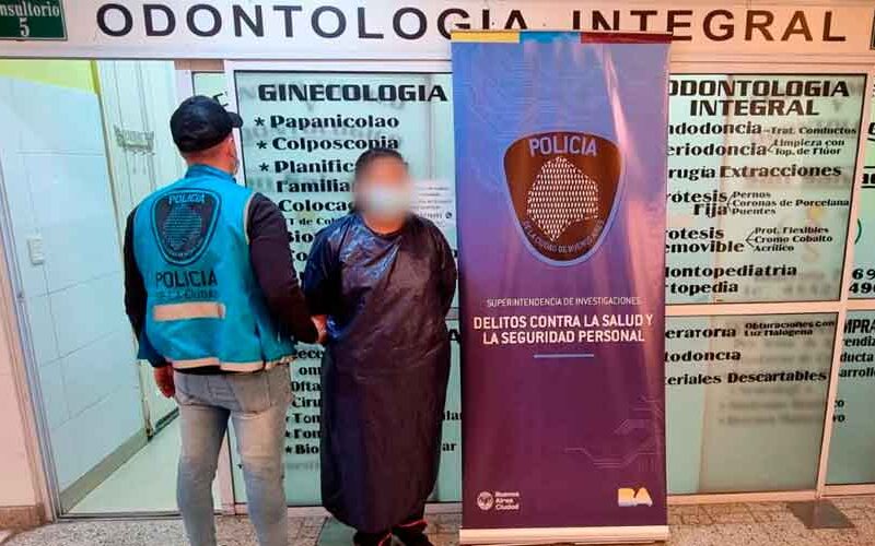 Dos falsos odontólogos fueron detenidos en centro médico