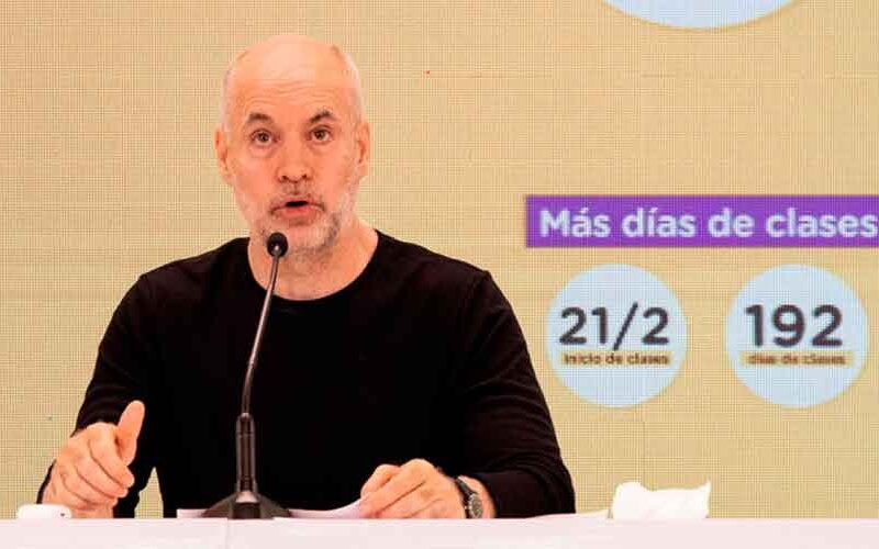 Rodríguez Larreta presentó el calendario escolar 2022