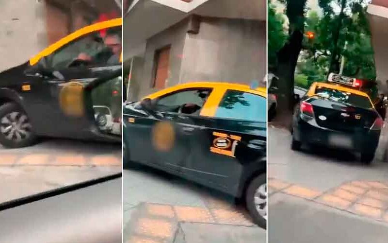 Piden suspender la licencia a un taxista que circuló por la vereda