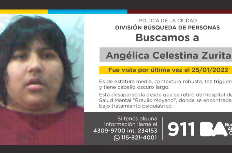 Búsqueda de persona – Angélica Celestina Zurita Búsqueda de persona – Angélica Celestina Zurita