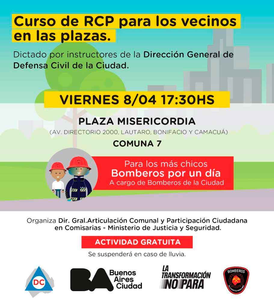 Curso de RCP para los vecinos de la Comuna 7 en Flores