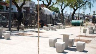 Trabajos de renovación en la Plaza Ricciardelli