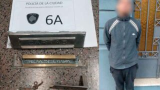 Detienen a roba bronces en Caballito