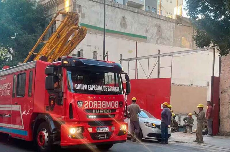 Se derrumbó una obra en construcción en Caballito