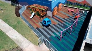 Nueva plazoleta con juegos innovadores en Villa Urquiza