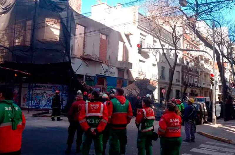 Se derrumbó una obra en construcción en Congreso Se derrumbó una obra en construcción en Congreso