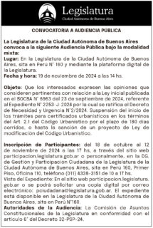 Audiencia Pública – 19 de Noviembre de 2024